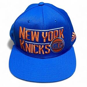 Adidas New York Knicks Snapback Hat Baseball Cap NBA Blue Orange Basketball